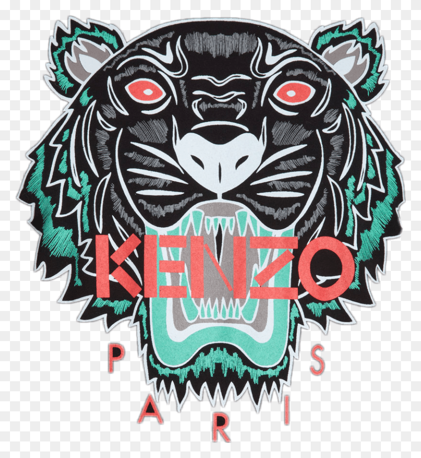812x889 Ftefavebrands Kenzo Ilovekenzo Tiger Roaring Kenzo Tiger Logo, Graphics, Doodle HD PNG Download