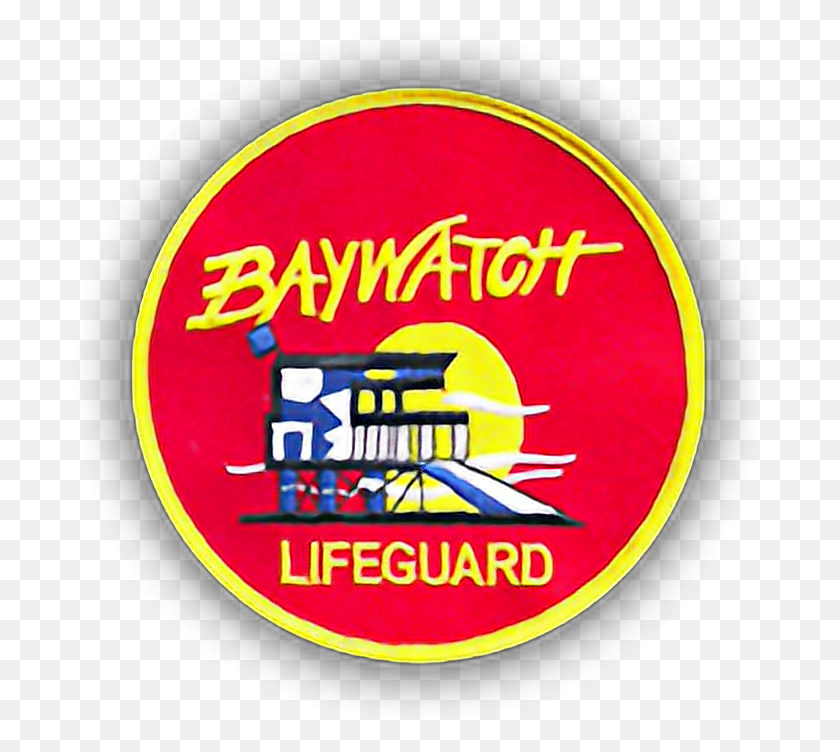 692x692 Descargar Png Ftestickers Baywatch Freetoedit Lifeguard Patch, Logotipo, Símbolo, Marca Registrada Hd Png