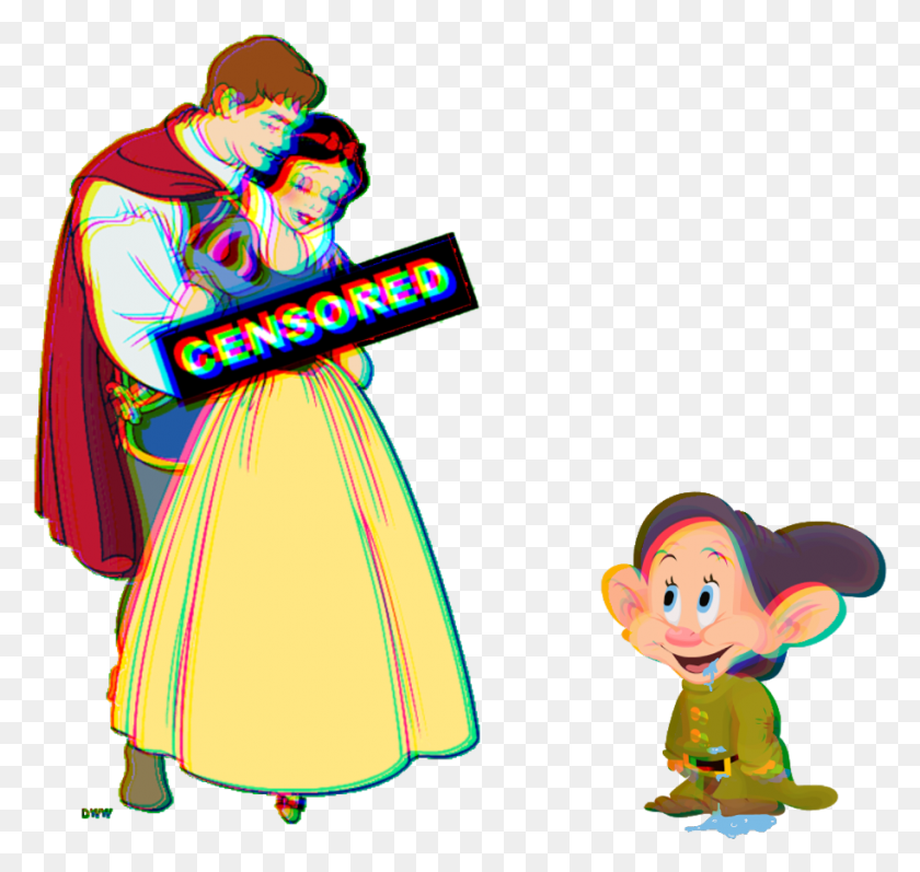 913x863 Ftestickers Censored Glitch Cartoons Blancanieves Prince Charming X Snow White, Person, Human, Leisure Activities HD PNG Download