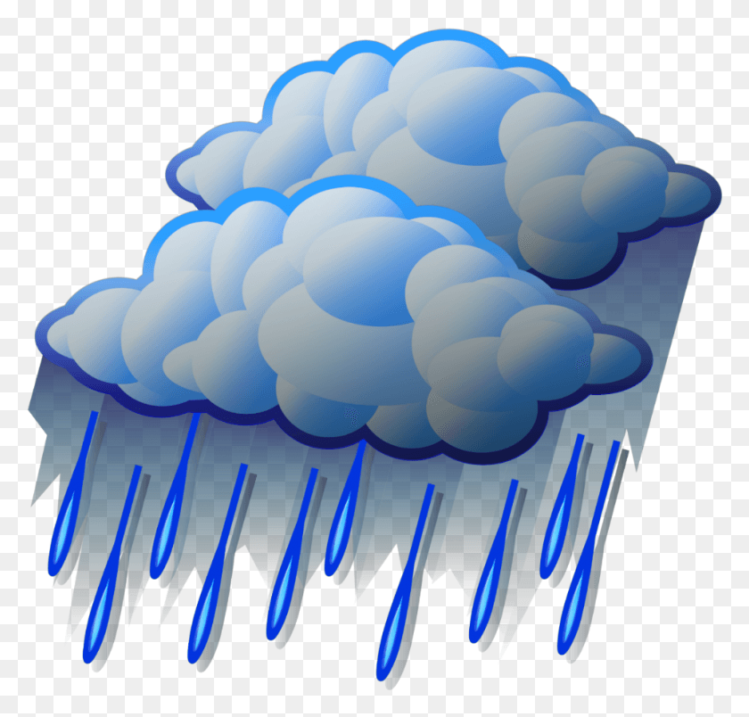 956x912 Ftestickers Clipart Cloud Rain Raindrops Clip Art Of Rainy Day, Balloon, Ball, Nature HD PNG Download