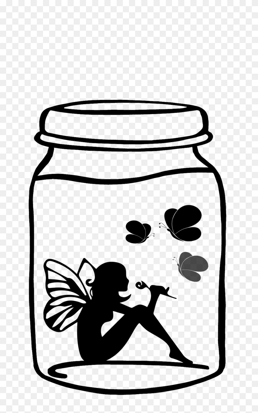 1199x1920 Ftestickers Elf Fairy Butterflies Jar, Gray PNG