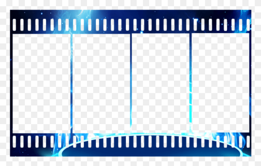 878x535 Ftestickers Frame Overlay Film Blue Parallel, Text, Screen, Electronics HD PNG Download