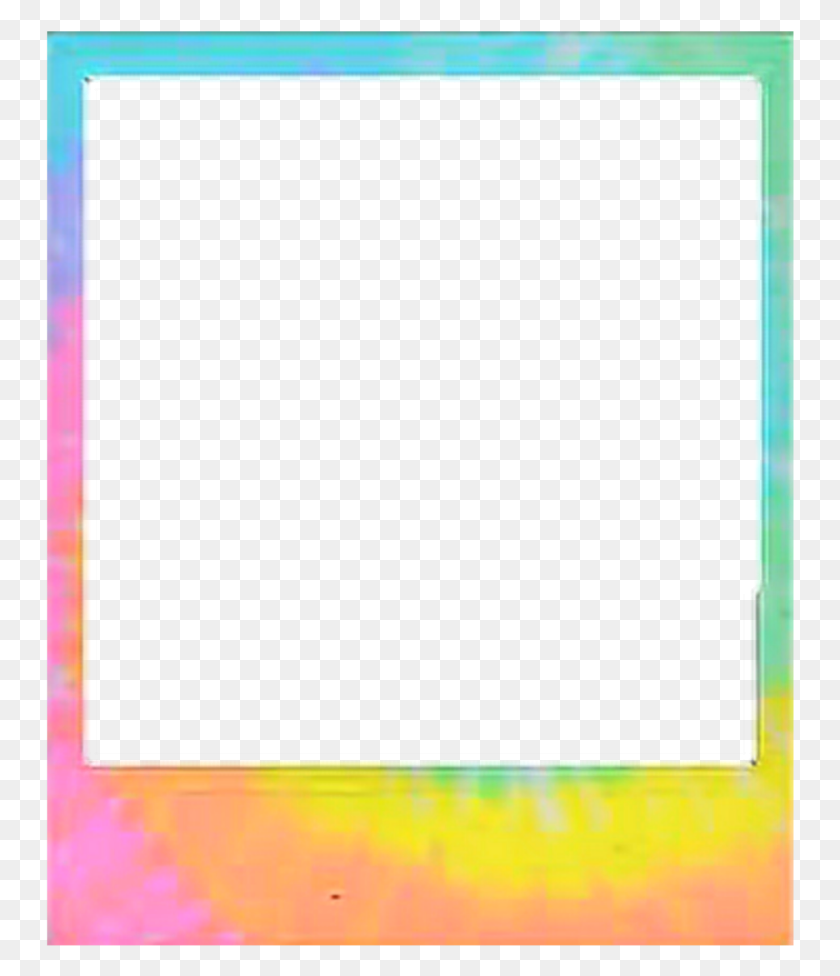 749x916 Ftestickers Frame Polaroid Colorful Parallel, Blackboard, Green HD PNG Download