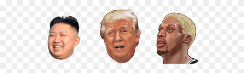 532x194 Ftestickers Freetoedit Funny Faces Trump Donaldtrump Man, Head, Face, Person HD PNG Download