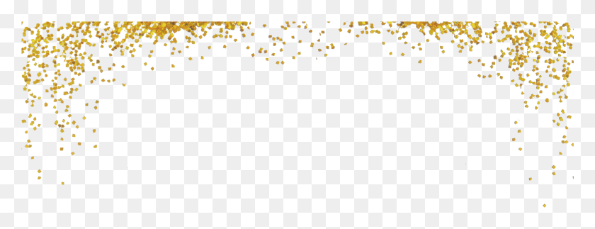 1801x608 Ftestickers Glitter Gold Border Transparent Sparkles Gold, Paper, Confetti HD PNG Download