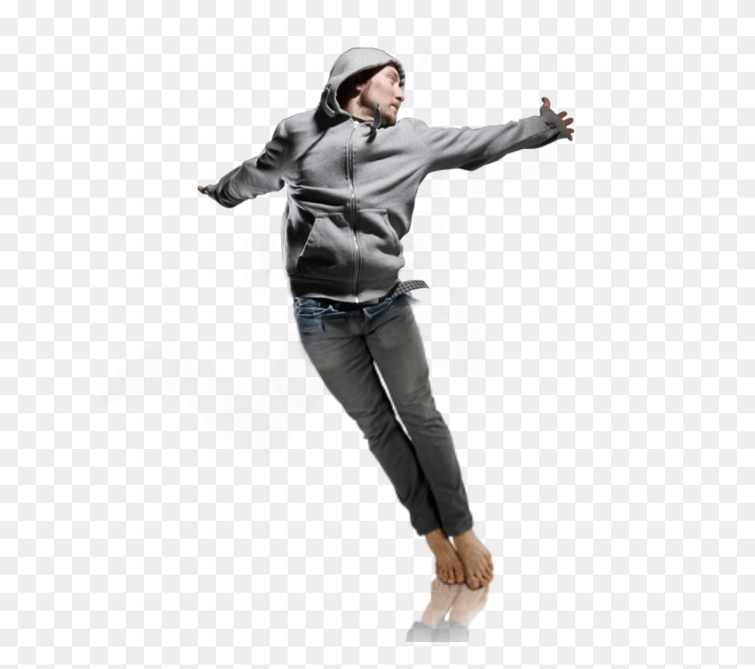 616x685 Ftestickers Man Standing Falling Hoodie Flying Man Transparent, Clothing, Apparel, Person HD PNG Download