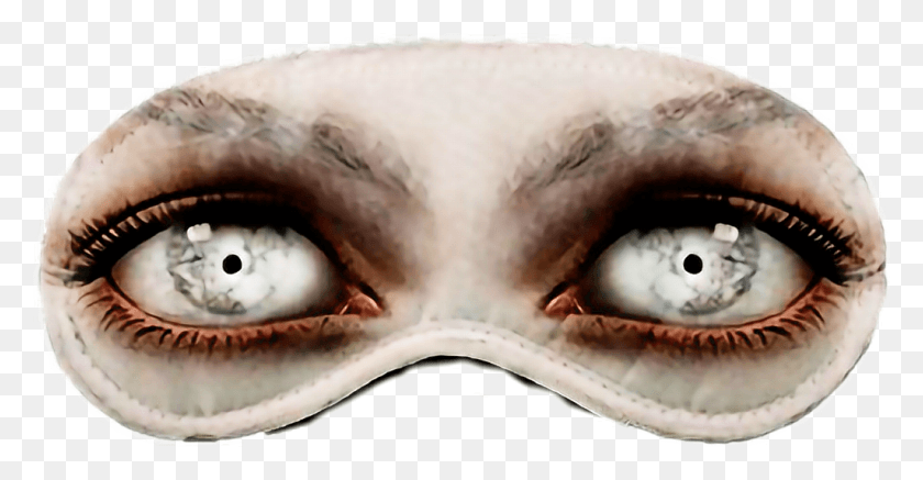 1024x495 Descargar Pngftestickers Máscara Ojos Horror Espeluznante Máscara De Ojos Divertidos Para El Sueño, Animal, Vida Marina, Cabeza Hd Png