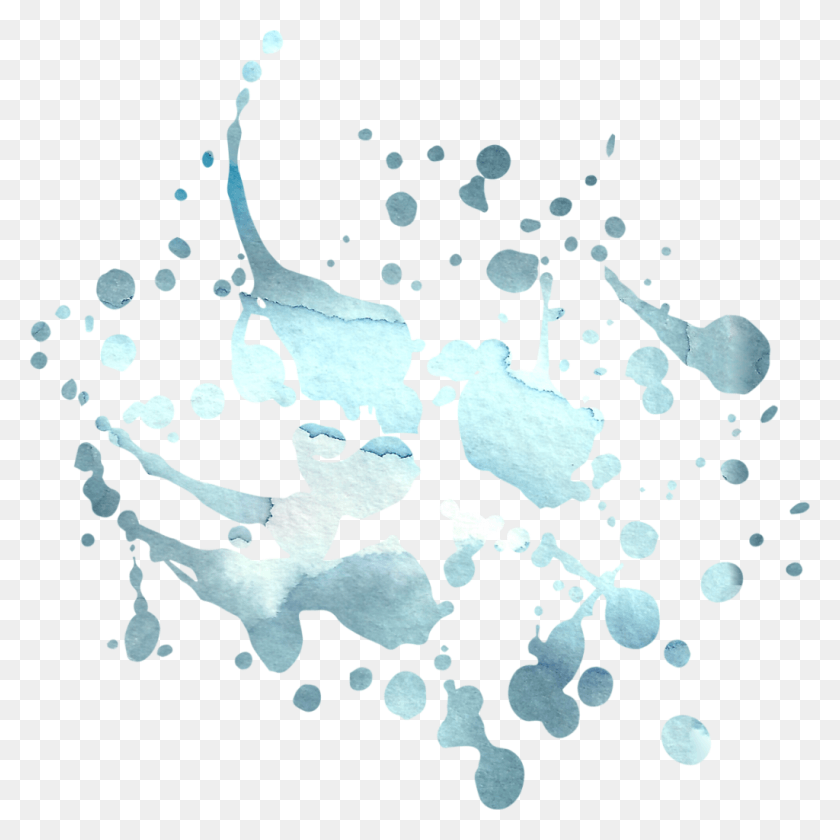 1024x1024 Ftestickers Paint Splatter Blue Watercolor Brush Effect, Milk, Beverage, Drink HD PNG Download