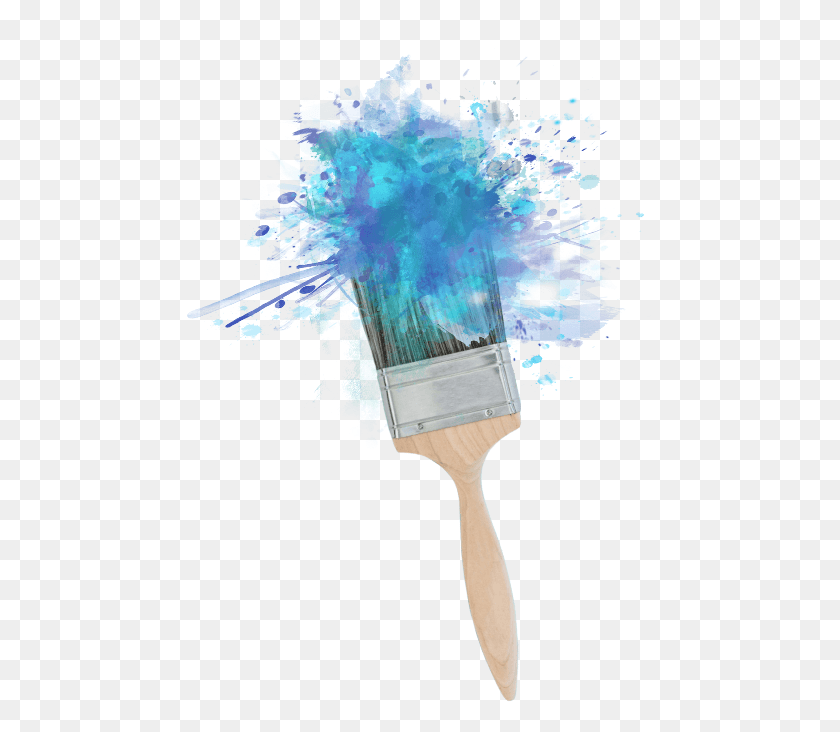 468x672 Ftestickers Paintbrush Paint Splatter Blue Green Utility Knife, Кисть, Инструмент, Зубная Щетка Hd Png Скачать