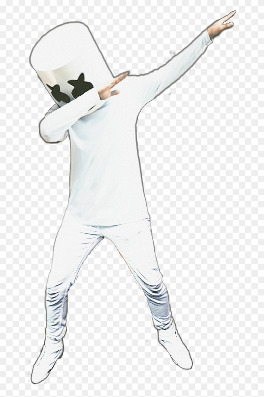 667x1203 Ftestickers People Dj Marshmello Dab Dance Party, Person, Human, Clothing HD PNG Download