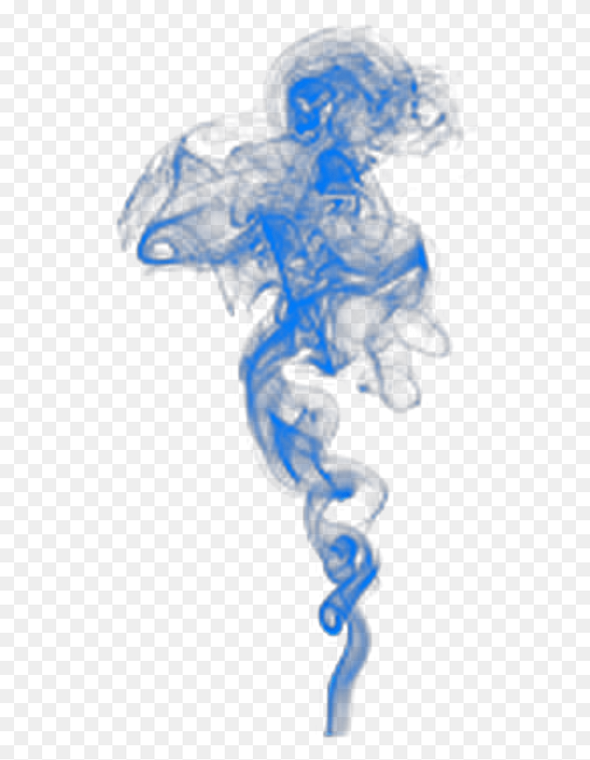 533x1021 Ftestickers Smoke Blue Black Smoke On Transparent Background, Incense HD PNG Download