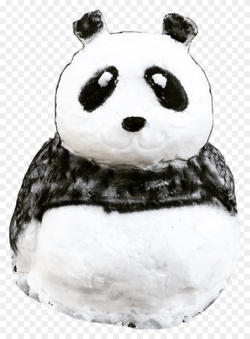 1024x1419 Descargar Pngftestickers Snow Panda Figura Lindo Muñeco De Nieve Freetoedit, Winter, Outdoors, Nature Hd Png