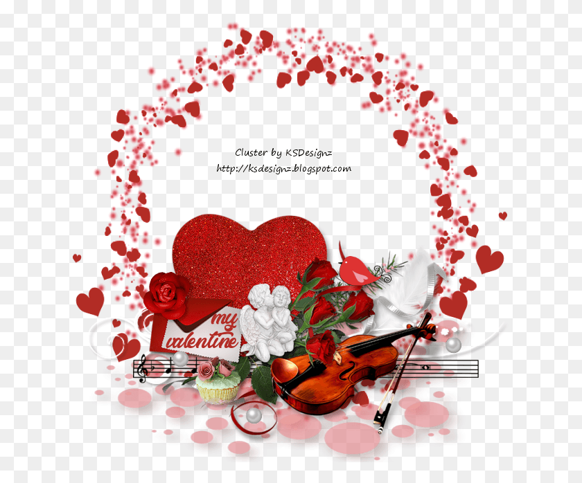 631x638 Ftu Cluster Valentine Cluster Frame День Святого Валентина, Сердце, Досуг, Графика Hd Png Скачать