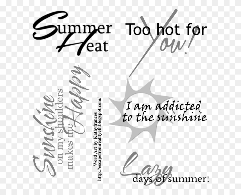 616x620 Ftu Summer Word Art Amber Sun, Text, Handwriting, Calligraphy HD PNG Download
