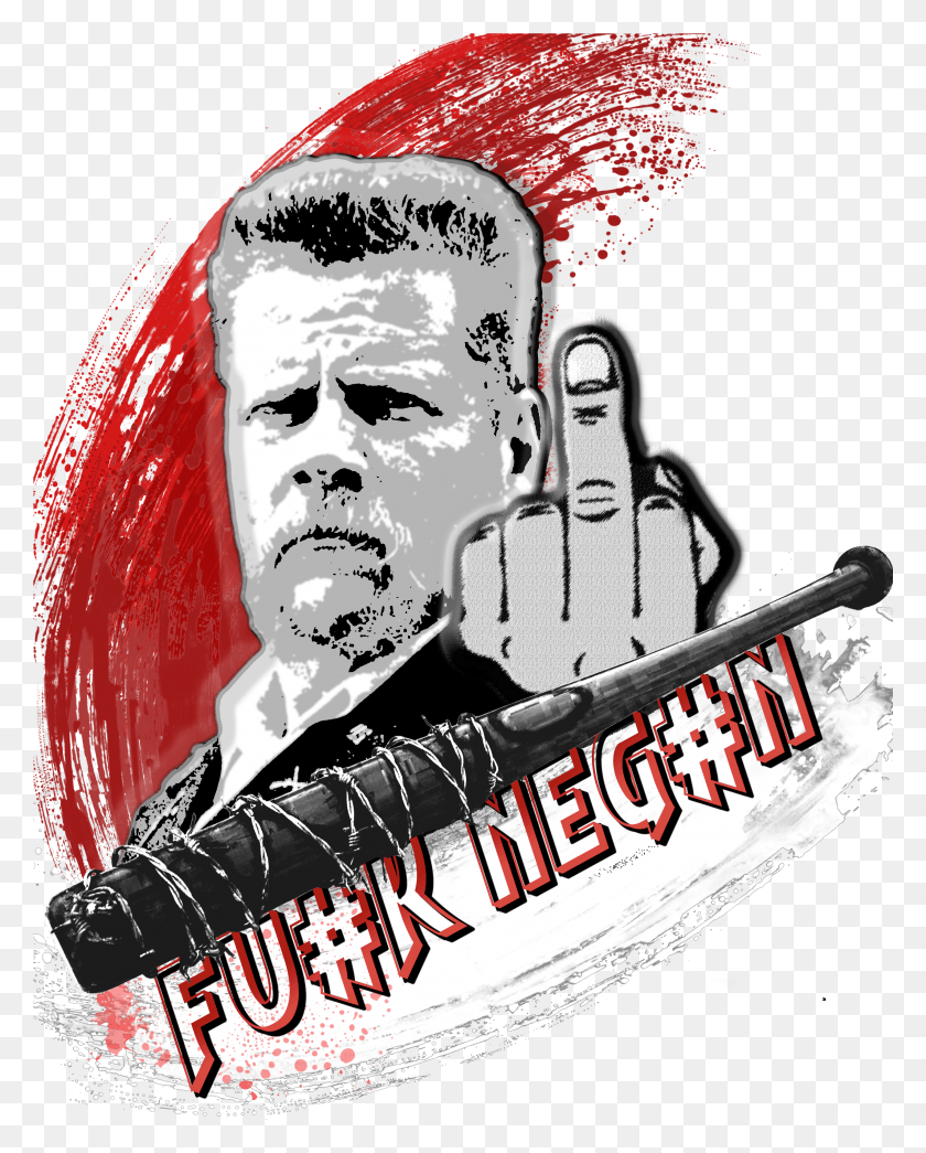 2551x3223 Fuck Negan Abraham, Advertisement, Poster, Person HD PNG Download