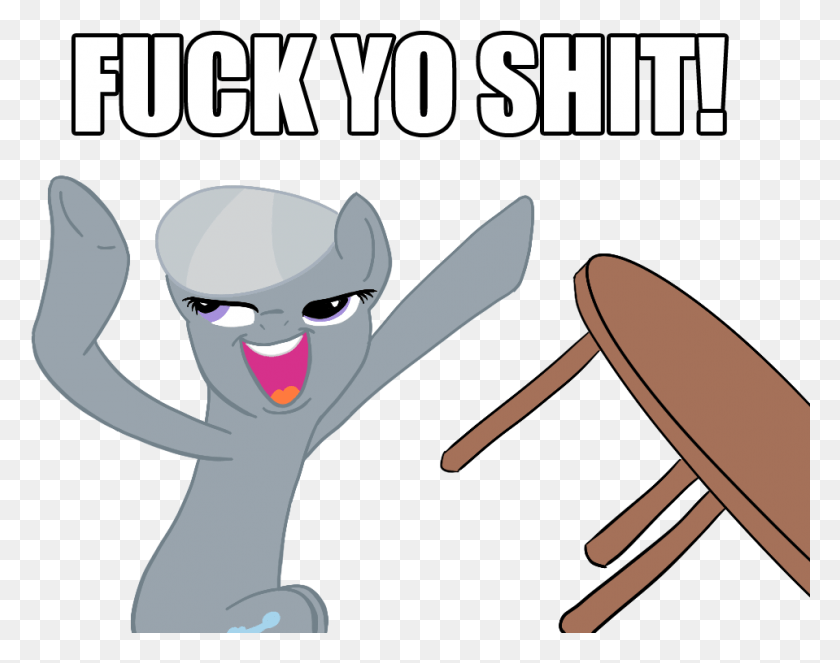 959x742 Fuck Yo Shit Table Pony Face Mammal Cartoon Vertebrate, Animal, Bird, Text HD PNG Download