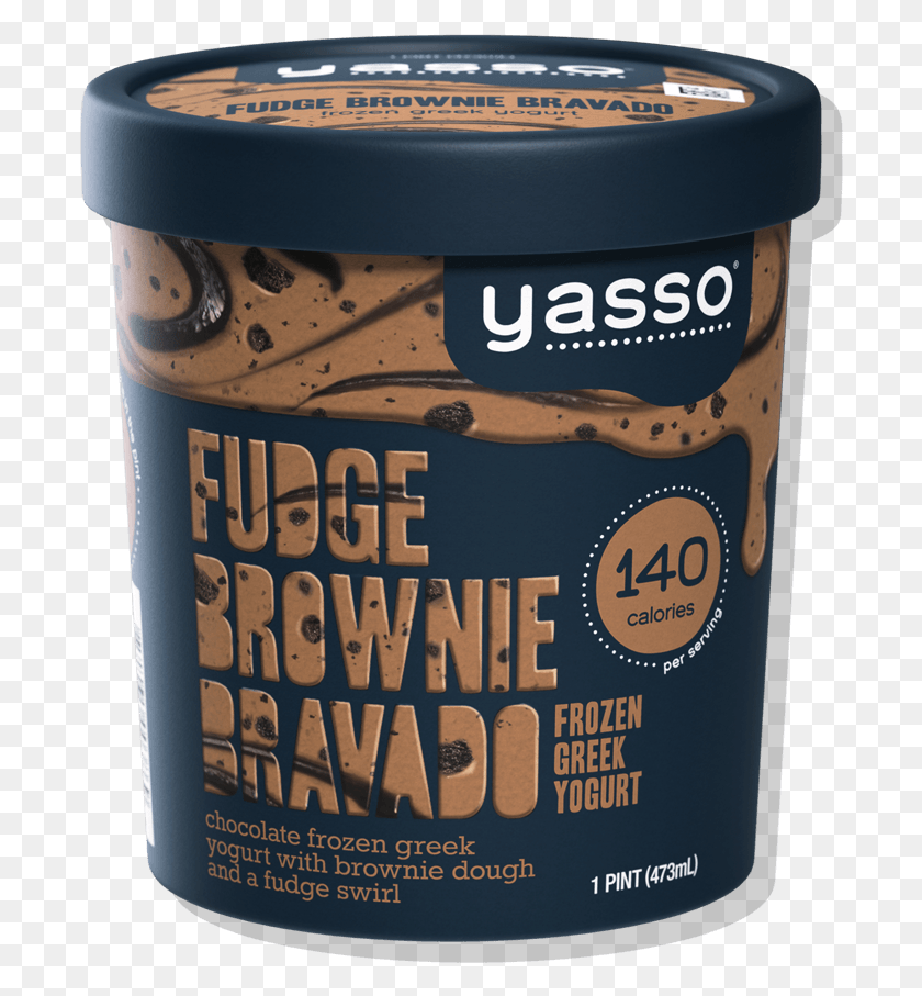 696x847 Descargar Png Fudge Brownie Bravado Yasso Coffee Brownie Break, Postre, Comida, Crema Hd Png