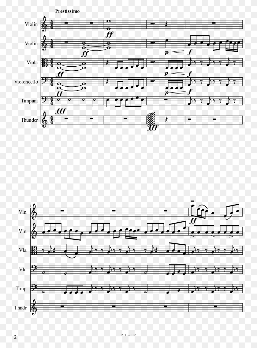 749x1078 Fugue Of The Storm Sheet Music Composed By Dylan Rowe Last Of The Mohicans Trumpet, Gray, World Of Warcraft HD PNG Download