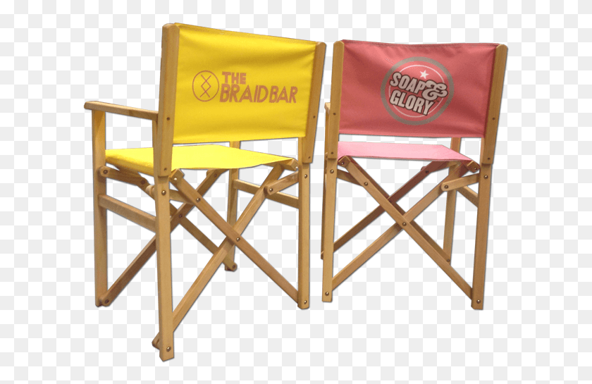 605x485 Full Colour Personalised Directors Chair Folding Chair, Furniture, Canvas, Crib HD PNG Download