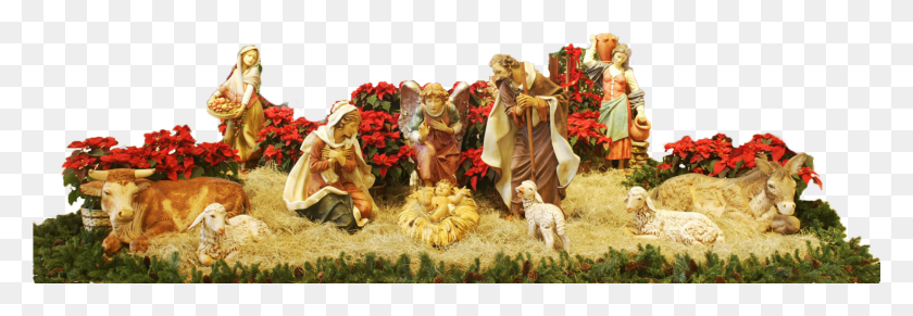 1801x535 Full Manger Scene Clear, Figurine, Plant HD PNG Download