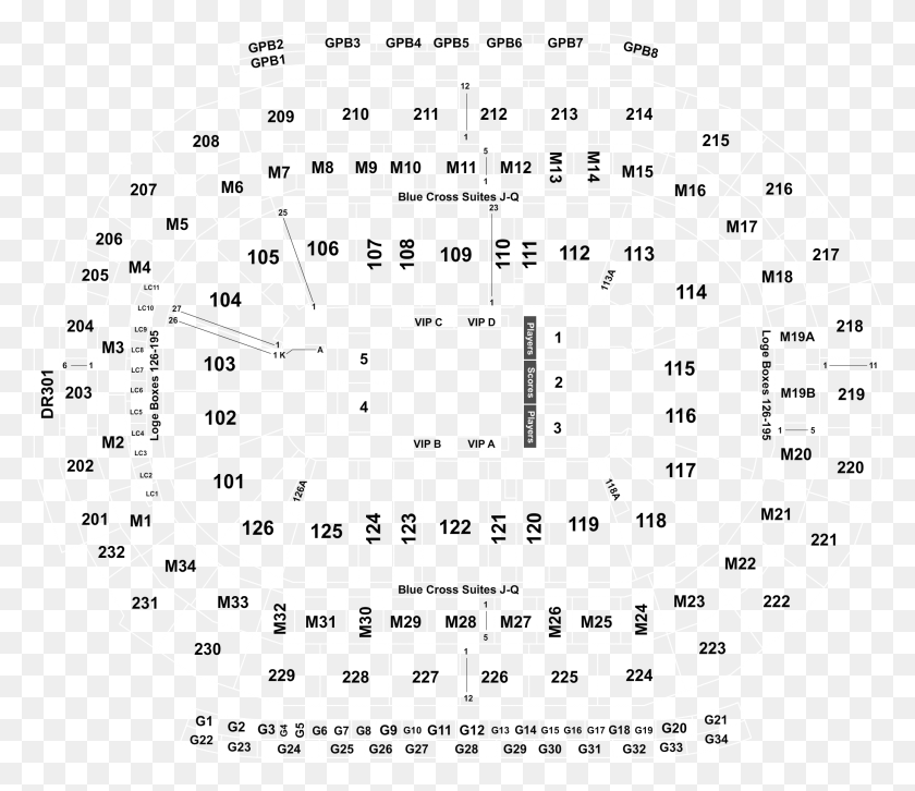 2067x1766 Descargar Png Mapa Completo Little Caesars Arena Sección, Plano, Diagrama, Diagrama Hd Png