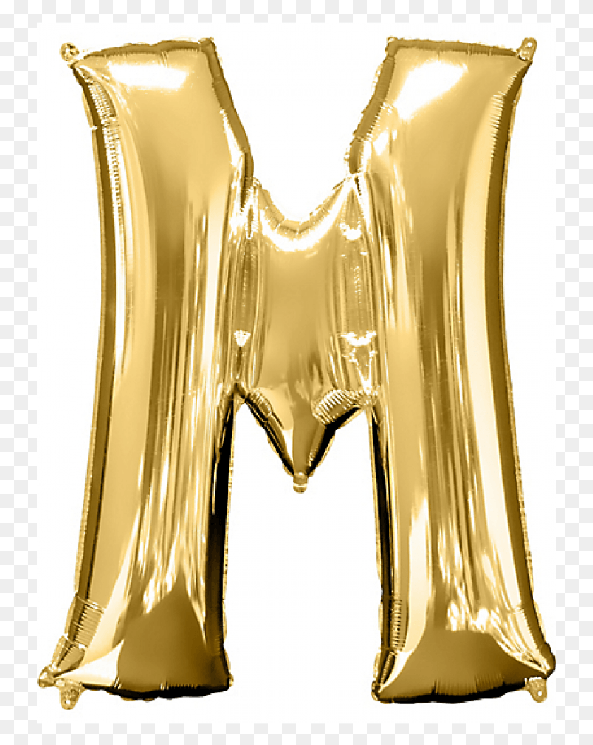 736x995 Full Size Of Gold Letter Balloon Foil Helium Balloons Letter M Balloons, Aluminium, Trophy, Sink Faucet HD PNG Download