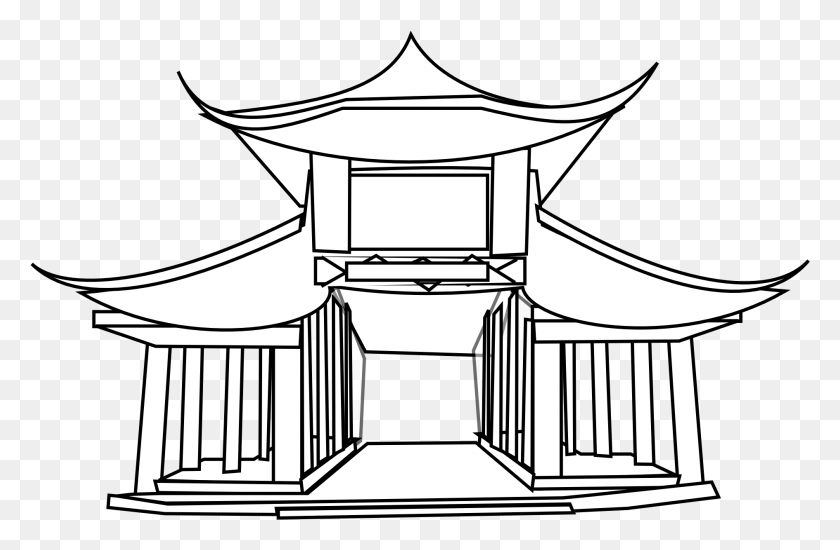 1889x1189 Раскраски Китайского Дома, Архитектура, Здание, Храм Hd Png Скачать