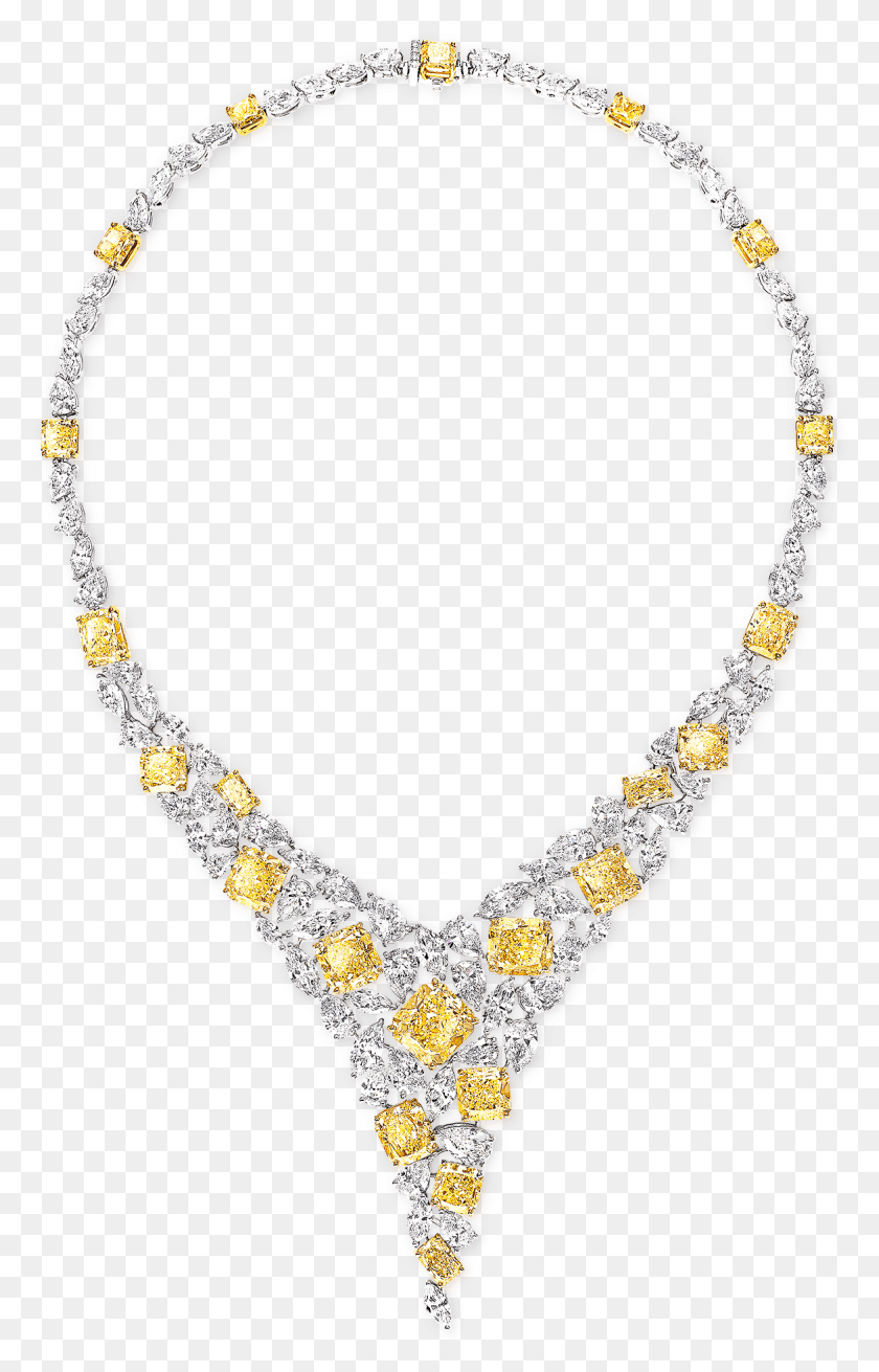 1171x1879 Full View Of A Graff High Jewellery Yellow And White, Necklace, Jewelry, Accessories HD PNG Download