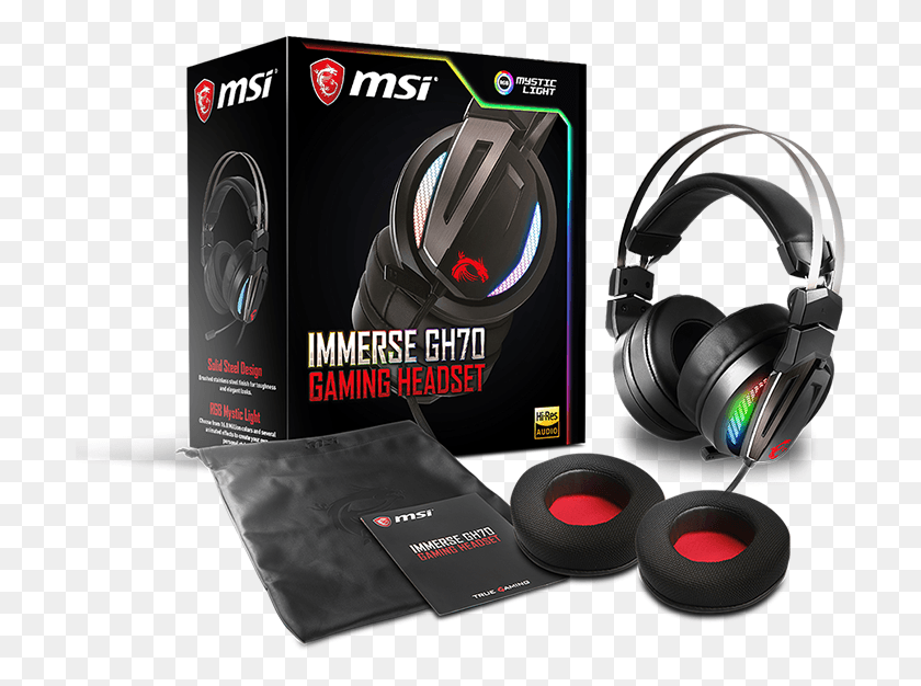 703x566 Fully Geared Up Msi Immerse Gh70 Gaming Headset, Electronics, Headphones, Stereo HD PNG Download