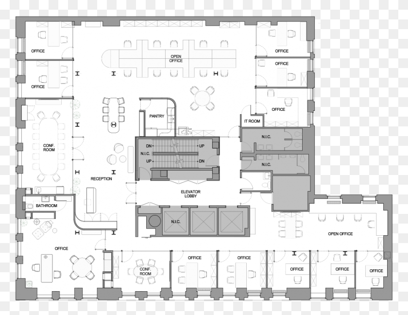 901x680 Fully Renovated 7th Floor 8384 Rsf Floor Plan, Floor Plan, Diagram, Plot HD PNG Download