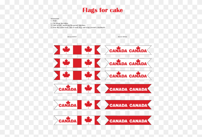 422x510 Fun Cake Toppers Are Easy To Make With This Free Sheet Canada Day Decorations Printable, Text, Label, Number HD PNG Download