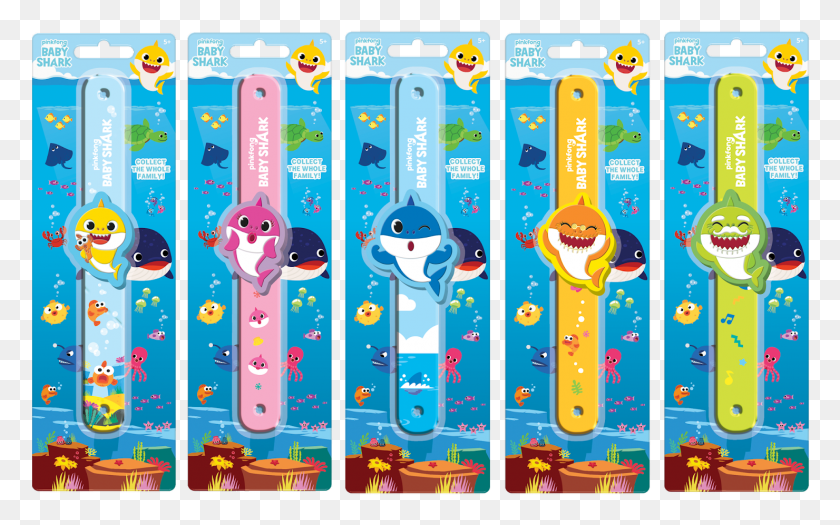 1480x883 Fun New Collectibles From Radz And Bulls I Toys Rainbow Baby Shark Slap Bands, Bird, Animal, Pez Dispenser HD PNG Download