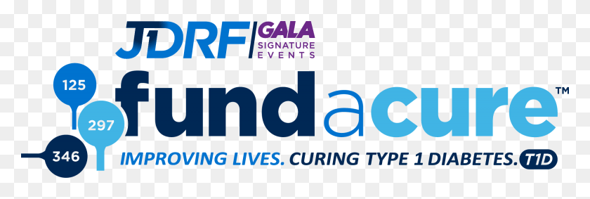 1950x558 Descargar Png Fund A Cure Logo Full Color New Jdrf, Texto, Word, Símbolo Hd Png
