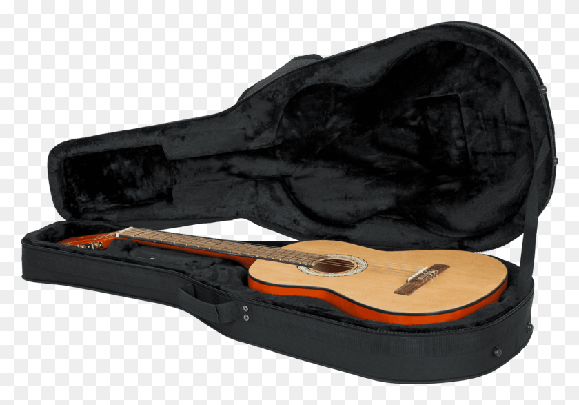 1200x812 Funda Guitarra Clasica Classical Guitar In Case, Leisure Activities, Musical Instrument, Bass Guitar HD PNG Download