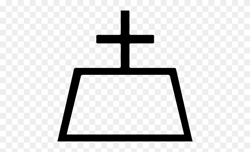 Funeral Death Linear Flat Icon With And Vector Format, Gray Clipart PNG