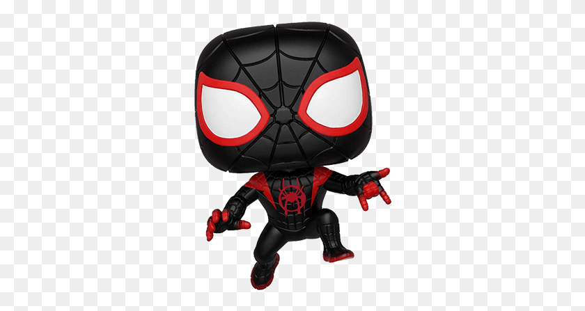 284x387 Funko Pop Animated Spider Man Miles Morales 1 Spider Man Into The Spider Verse Pop, Toy, Helmet, Clothing HD PNG Download