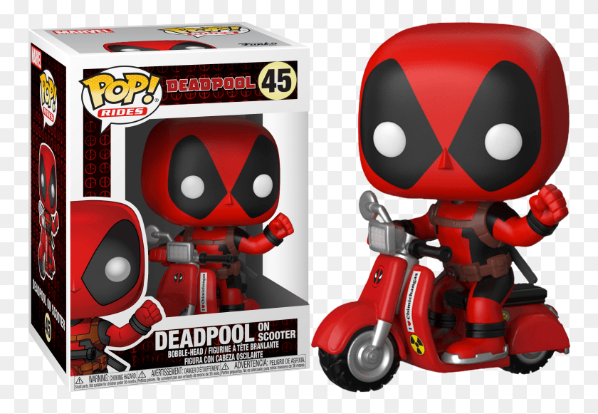 764x521 Funko Pop Deadpool Scooter, Toy, Robot, Wheel HD PNG Download