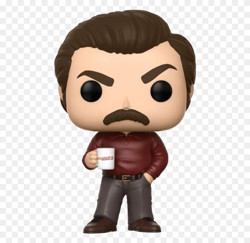 480x758 Funko Pop Parks And Rec Ron Swanson Funko Pop, Toy, Doll, Person HD PNG Download