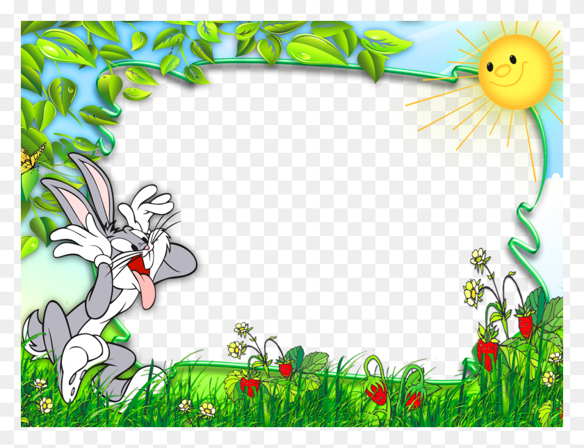 1400x1050 Funny Bunny Cute Kids Transparen Photo Frame Gallery Funny Photo Frames, Text, Graphics HD PNG Download