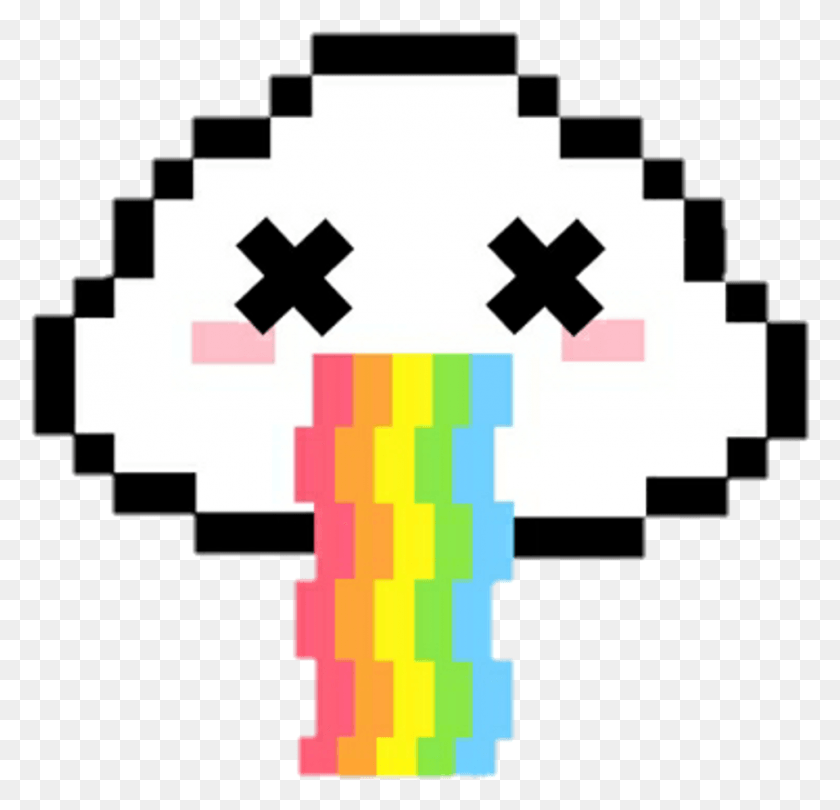 956x920 Funny Could Rainbow Colorful Cute Pixel Pixelart Emoji Pixel Speech Bubble, Graphics, Symbol HD PNG Download