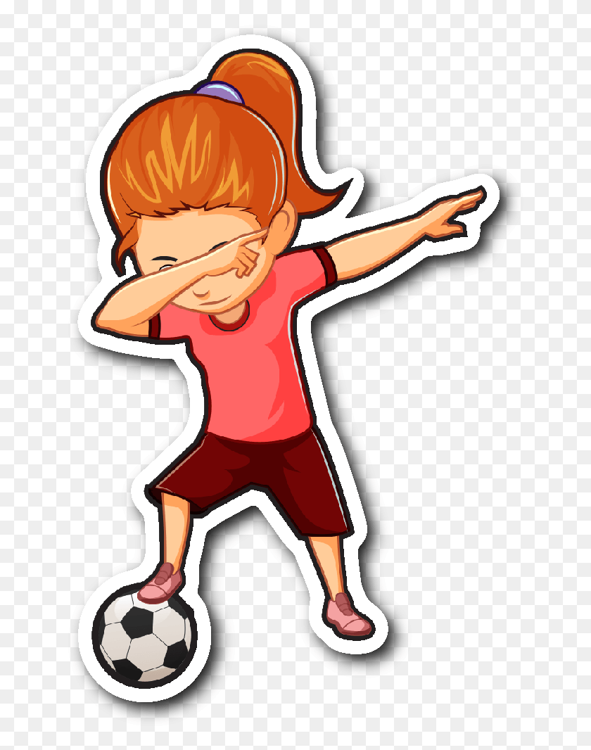 656x1006 Funny Dabbing Dance Soccer Sticker Car Bumper Decal Sticker For Boy, Leisure Activities, Back, Dance Pose HD PNG Download