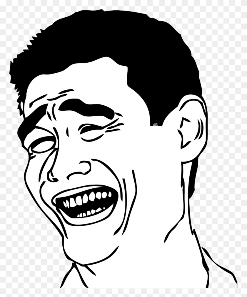 921x1121 Funny Facepng Yao Ming Face, Person, Human, Stencil HD PNG Download