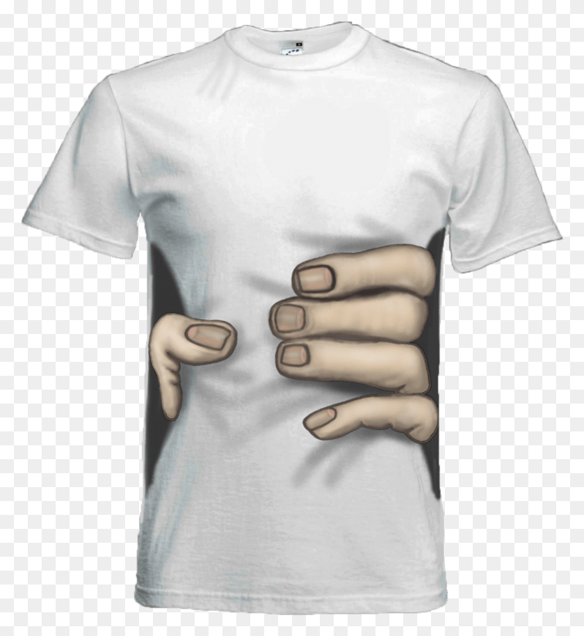 1271x1393 Funny Hand Grab T Shirt In Any Size T Shirt Funny Design, Clothing, Apparel, Sleeve HD PNG Download