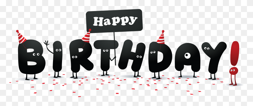 6063x2287 Funny Happy Birthday Clipart Image Happy New Year 2012, Clothing, Apparel, Text HD PNG Download