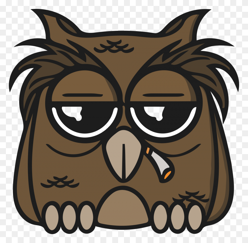 1920x1871 Funny Owl From Cartoon Cannabis, Doodle HD PNG Download