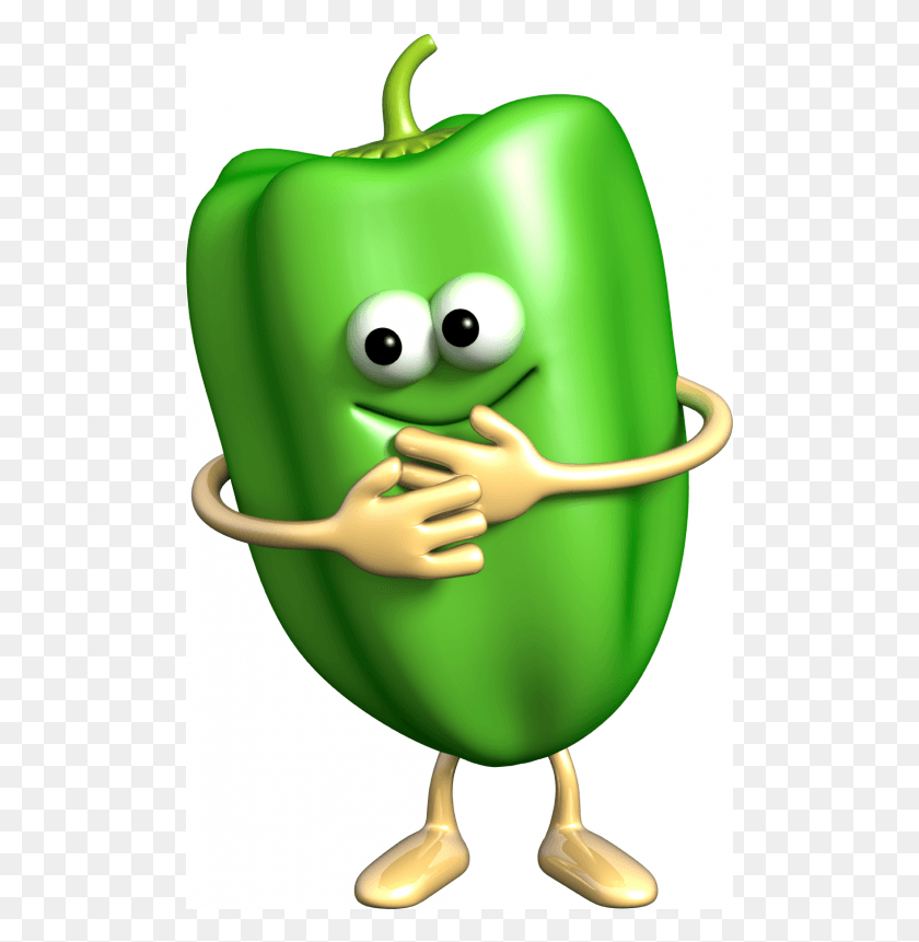 501x801 Funny Pepper Stickers Fruits And Vegetables Kids Green Pepper For Kids, Plant, Food, Toy HD PNG Download