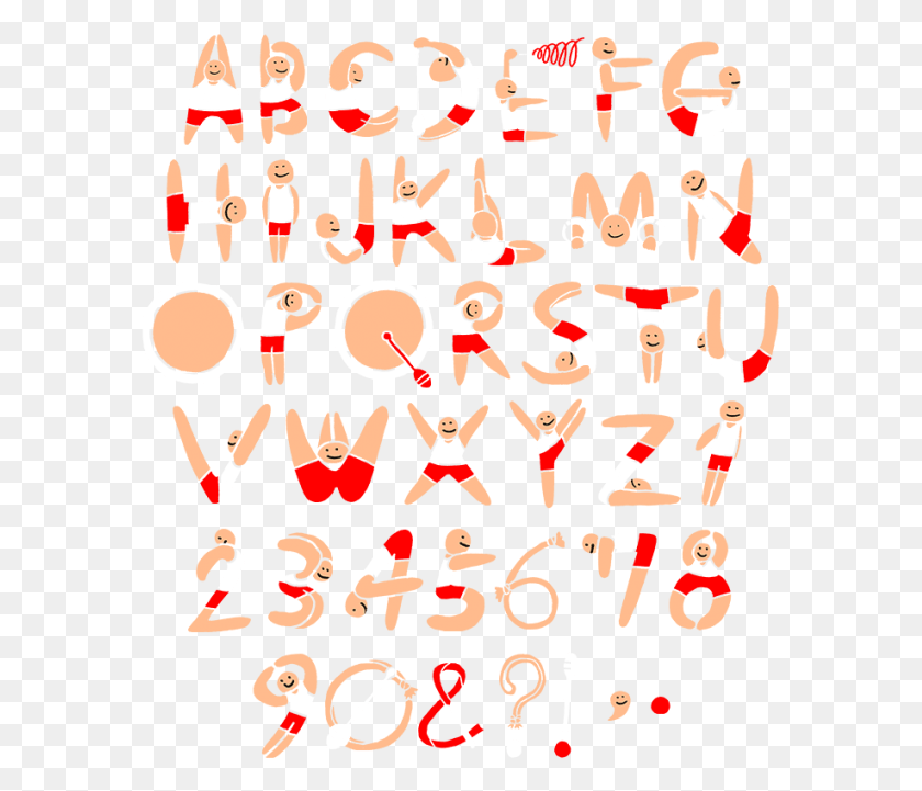 583x661 Funny Sport Typeface, Alphabet, Text, Number Descargar Hd Png