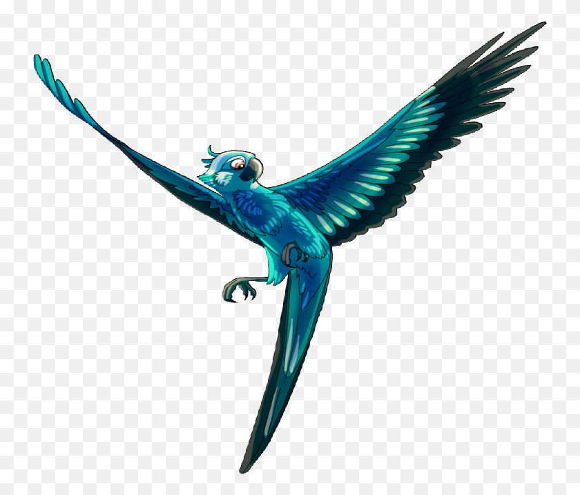 745x657 Смешной Бирюзовый Мультяшный Попугай Тату Дизайн От Gamma Flying Blue Ара Рисунок, Птица, Животное Hd Png Скачать