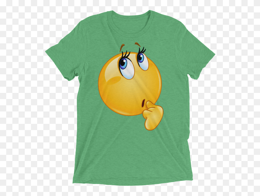554x573 Funny Wonder Female Emoji Face T Shirt Shirt, Clothing, Apparel, T-shirt HD PNG Download