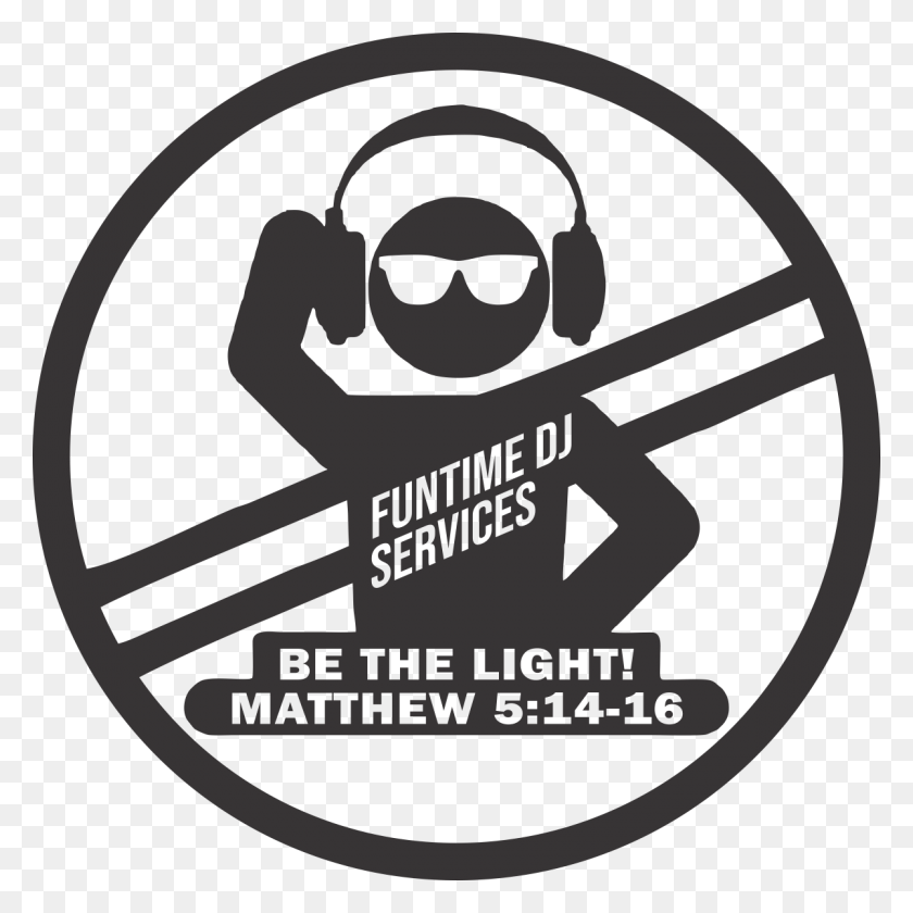 1200x1200 Funtime Dj Logo With Words Illustration, Label, Text, Stencil HD PNG Download